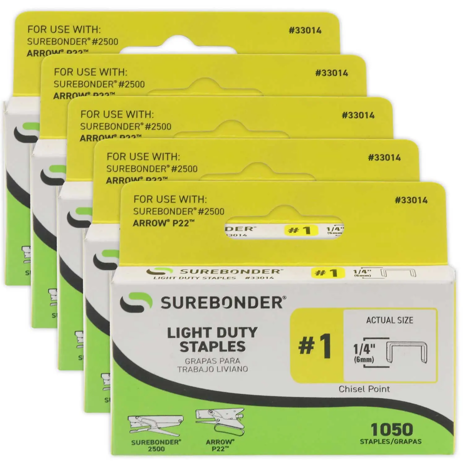 1/4" Light Duty Staples - 5250 Count | #1 Series