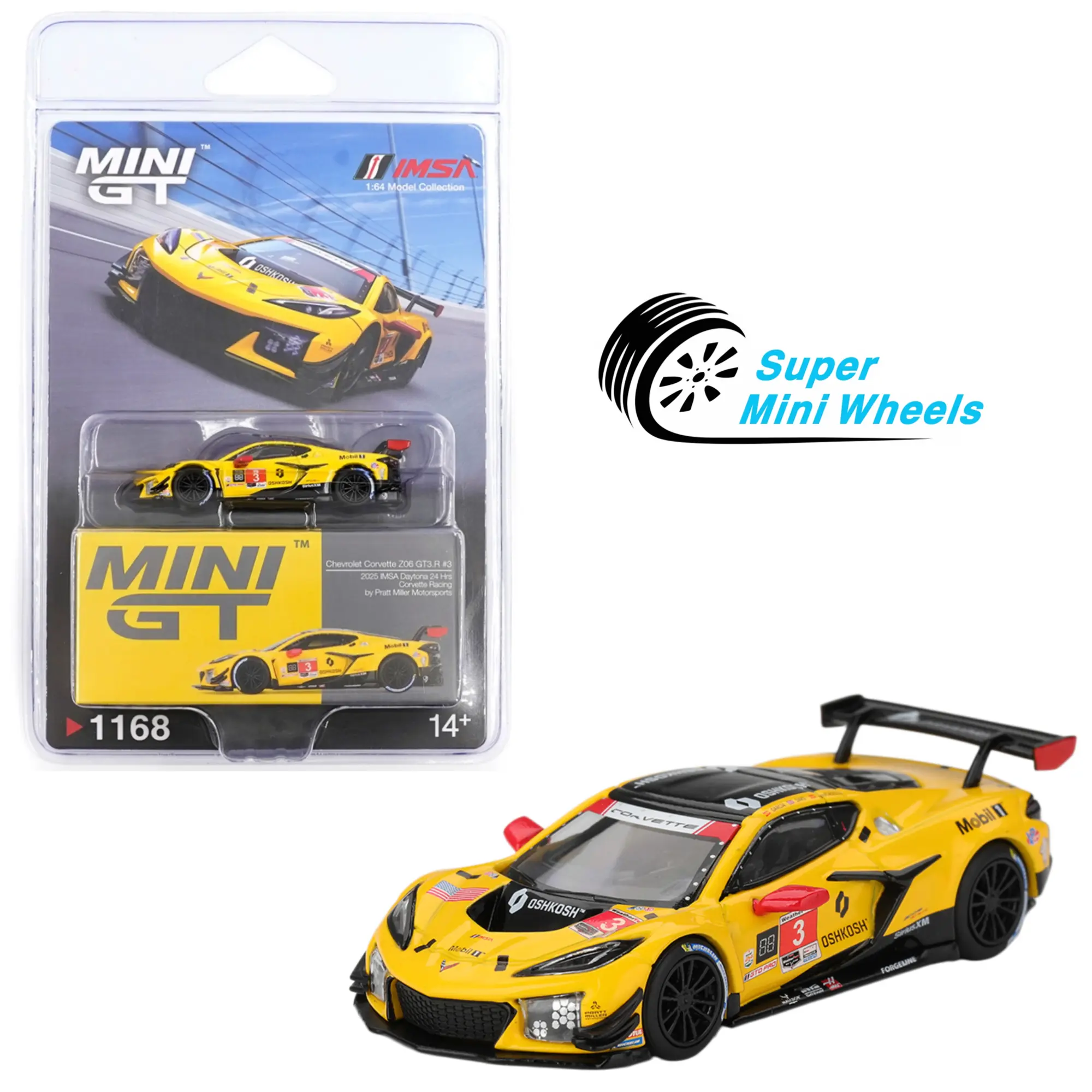 Mini GT 1:64 Chevrolet Corvette Z06 GT3.R #3 Corvette Racing IMSA Daytona #1168