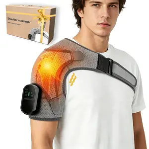 Cordless Shoulder Heating Pad, Electric Shoulder Massager with Heat and Vibration, Knee Shoulder Massager for Back and Neck, Back Massage Device, Rotator Cuff Support for Men and Women, Gifts for middle-aged and elderly people