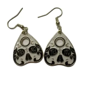 Yes or No Ouija Earrings - Hypoallergenic Alloy & Enamel Design - Durable & Long-Lasting Charms - Safe for Sensitive Skin