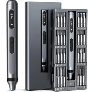 Mini Electric Screwdriver Set, 52 in 1 Precision Electric Screwdriver Cordless with 48 Magnetic Bits, Power Screwdriver Repair Tool Kit with Tweezers and Pry Bar, for Laptop Phone Electronics Repair