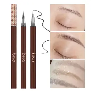 1PC Liquid Eyebrow Pencil Waterproof Long Lasting Smooth Eyeliner Lying Silkworm 0.01mm Ultra Fine Eyebrow Tattoo Pen Makeup
