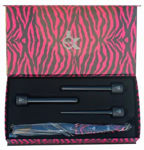 HSK #55 PROFESSIONAL 4-IN-ONE CURLING SET PINK ZEBRA
