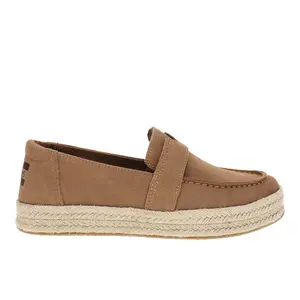 TOMS Womens Blakely Platform Espadrille Loafers Casual - Brown