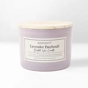 Lavender Patchouli Candle - Elegant Floral Design with Lavender and Patchouli Fragrances