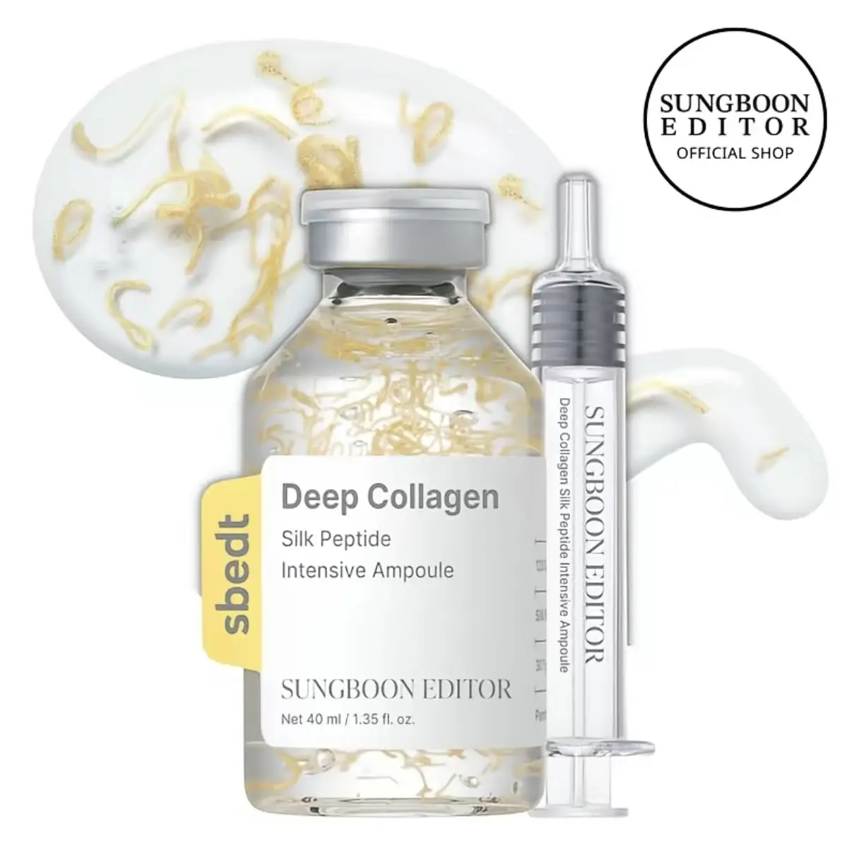 Sungboon Silk Lifting Peptide Ampoule - Korean Anti-Aging Facial Serum with Peptides & Deep Collagen, At-Home Face Lifting Ampoule for Wrinkle Reduction, Skin Plumping & Smoothing