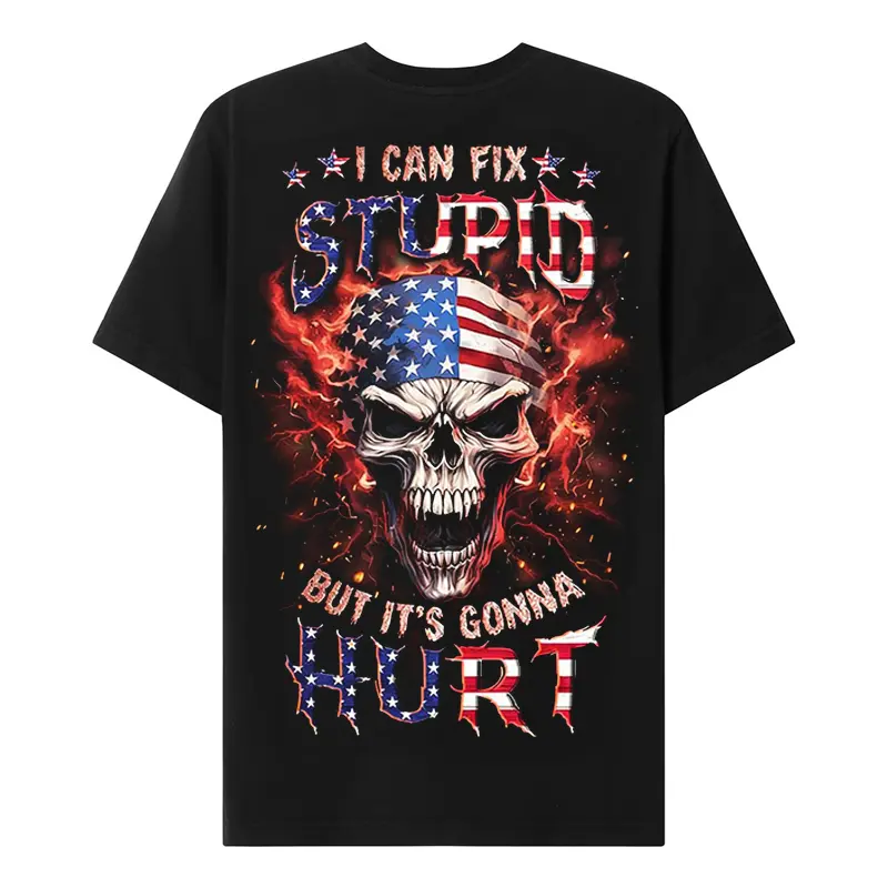 Chaosmoda Generation X I Can Fix Stupid But It's Gonna Hurt Custom Year Skull T-shirt