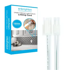 Enbrighten 120in. Under Cabinet Light Fixture Linking Cord, White