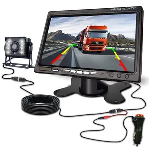 Easy To Install Backup Reverse Camera Whit 7" LCD Color Rear View Monitor 12V/24V CVBS for Bus Truck RV Trailer Pickups RV Lorry