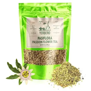 Yerbero - Pasiflora 3.5oz (100gr) Passion Flower Whole Herbal Tea | WildCrafted Stand Up Resealable Bag | Crafted By Nature100% All Natural, non-GMO, Gluten-free.
