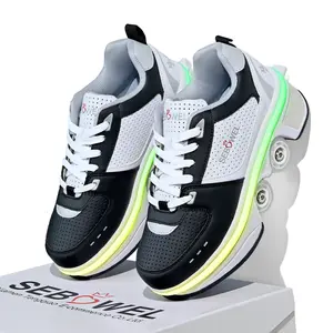 SEBOWEL Fashion Roller Skates Shoes, Multifunctional Roller Skates, Combination Of Four-Wheel Deformed Shoes, With The Functions Of Running Shoes, Sports Shoes And Walking Shoes. They Are Unisex And An Be Used As Couple Shoes And Christmas Gifts.