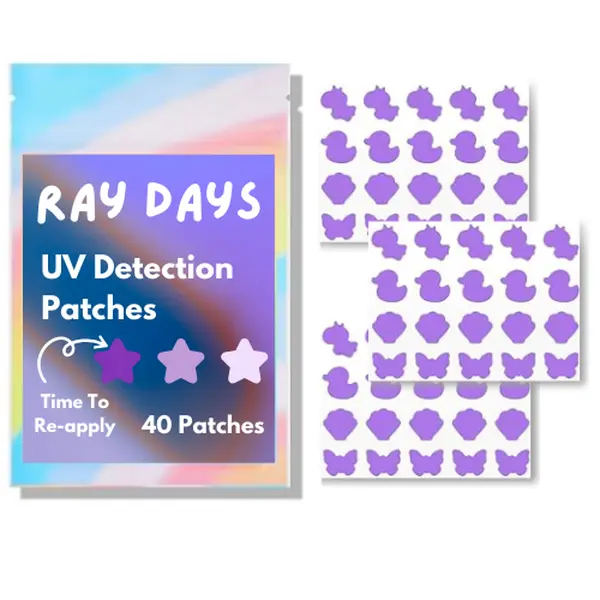 Ray Days UV Detection Patches, 40 count color changing patches protect yourself year round!