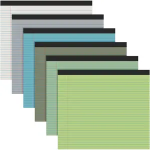 11" x 9.5" Legal Pads College Ruled Notepad Landscape Notebook Horizontal Lined Notebook 80 Gsm Assorted Colors Paper Pastel Writing Pads for School Office, 40 Sheet ( Color,6 Pcs)