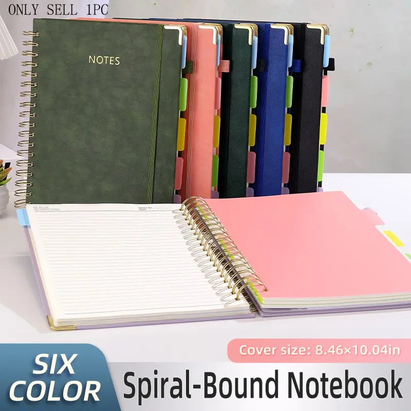 B5 Spiral Notebook with Elastic Band, Spiral Coil Notebook, 150 Sheets/300 Pages College Ruled, Secure Pages, Ideal for Journal, School, Office Note Taking, College Essentials, Spiral Bound Notepad