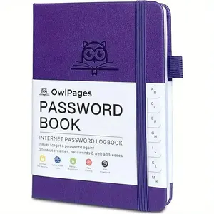 Password Book with Alphabetical Tags, Hardcover Password Manager Notebook, Password Log Organizer, Pocket Size Address Holder