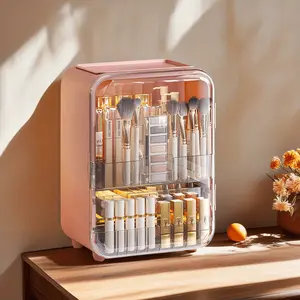 Luxury Makeup Organizer with Mirror and Drawers Large Capacity Cosmetic Storage Case for Skincare and Beauty Products