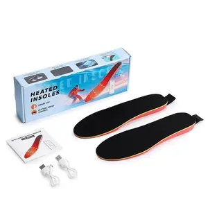 Electric Heated Insoles APP Smart Control, Anti-Pressure Glue-In, 3 Intelligent Temperature Settings, USB Rechargeable Winter Foot Warmers