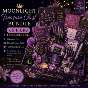 Final Chapter Treasure Chest - 60 Bookish Items & 4 Bonus Gifts - Cozy Accessories & Reading-Themed Goodies - Perfect for Book Lovers & Gift Giving