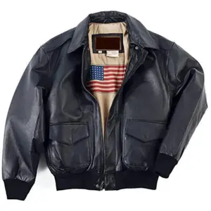 Retro Air Force Fur Leather Locomotive Fur Collar