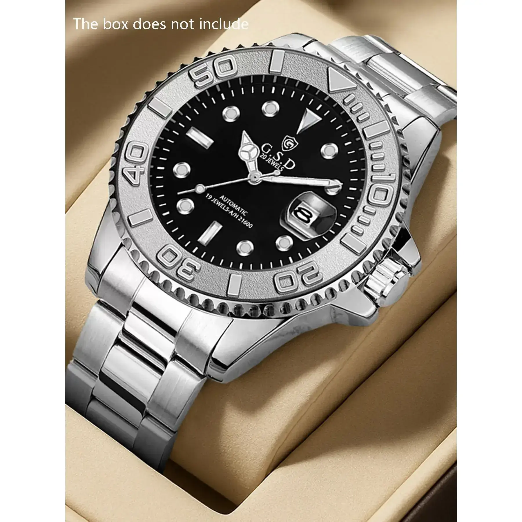 A new men's calendar luminous fashionable business casual personalized rotating dial fully automatic mechanical watch Stainless Steel Wristwatch A new men's calendar luminous fashionable business casual personalized rotating dial fully automatic mechanical watch Stainless Steel Wristwatch