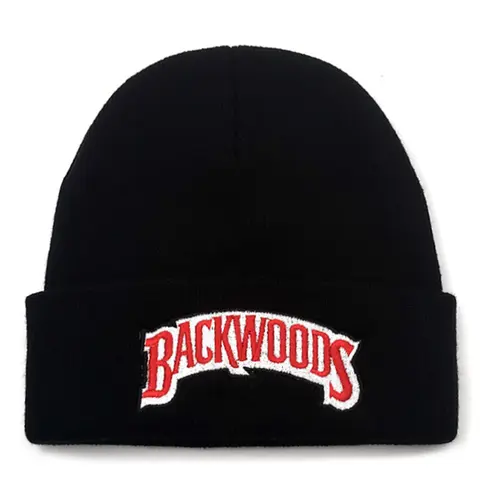 2025 Creative Personalized Skeleton Hat BackWOODS Embroidered Knitted Hat Autumn Winter Outdoor Windproof Warm Sports Ski Hat Daily Commuting Decoration Bean Hat, Beanies, Beanie Hats, Street Hip Hop Hat Male Female Knit Beanie Fitted