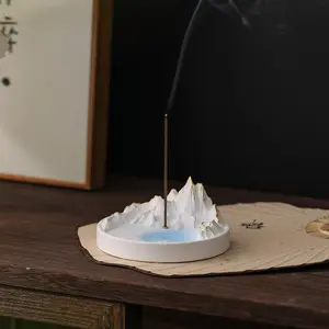 Minimalist Ceramic Mountain Incense Holder Set - Japanese Wabi-Sabi Incense Tray, TikTok Viral Aesthetic Home Fragrance Decor, Ideal for Meditation, Yoga, Spiritual Wellness & Gifting, Gift