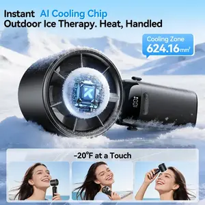 4-in-1 portable refrigeration handheld turbo fan, Multifunctional cooling fan, outdoor fan with 200 speed settings, 21000 RPM, 12hour cooling, digital display, 120 rotation, USB charging, suitable for travel, indoor and office use