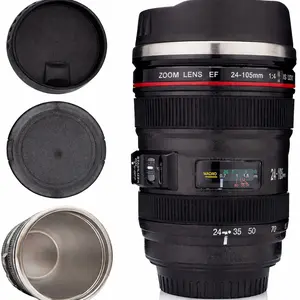 LensBrew 380ml Camera Lens Coffee Mug Stainless Steel