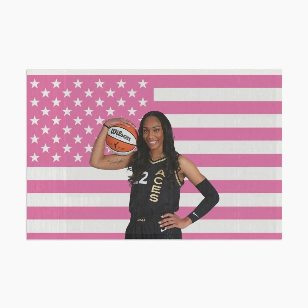 BESTSELLING A'ja Wilson Flag | WBB| WNBA| Women's Basketball| Las Vegas Aces