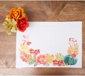 Harvest Teal Pumpkin Placemat Set of 6 by Valerie