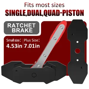 Brake Caliper Compression Tool – Heavy Duty Brake Pad Spreader Tool with Ratcheting Handle & Rib-Reinforced Plates – Caliper Piston Compressor Tool for Cars, SUVs, and Light Trucks