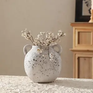 Rustic Farmhouse Ceramic Vase, Handmade Rustic Farmhouse Ceramic Bud Vase, Decorative Vase for Home Decor, Home Decor Supplies, Ornaments, Flower Arrangement Vase