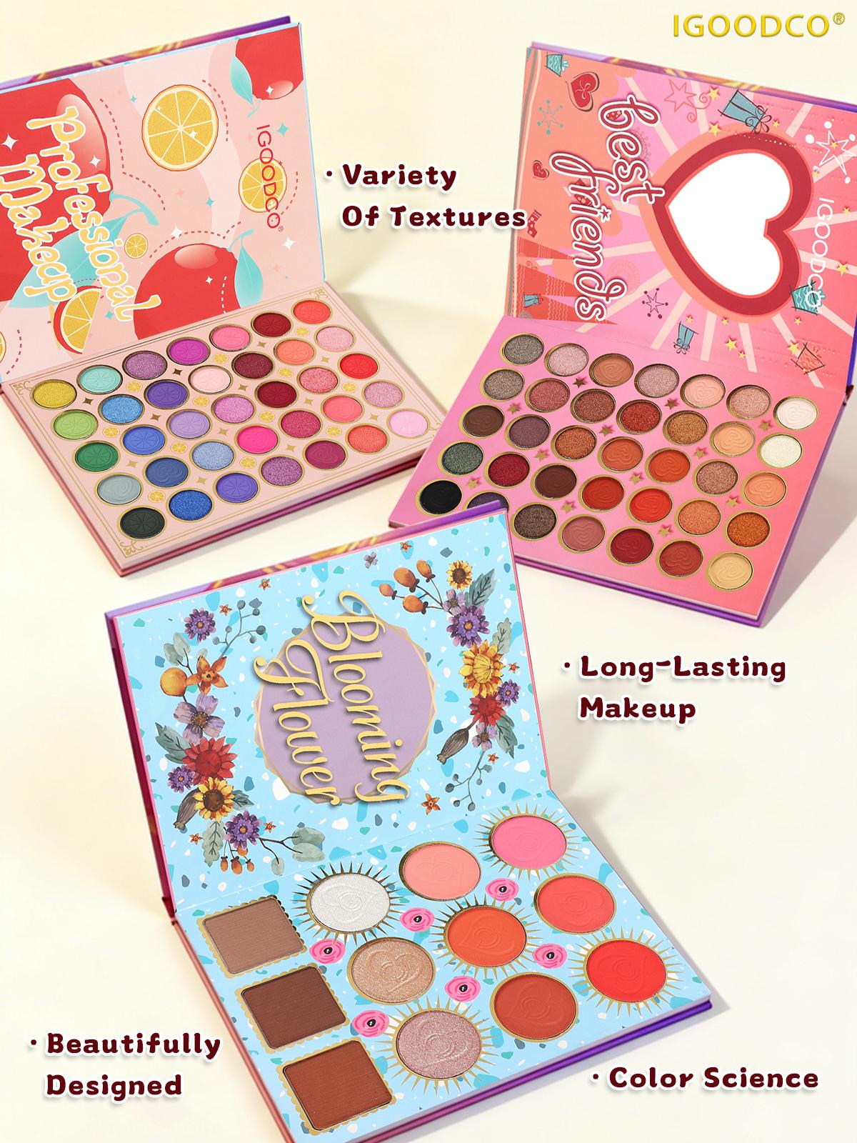 IGOODCO 82 color shiny matte multi color eye shadowhighlight beautiful girl pattern multi-function makeup paletteEyeshadow Set Eyeshadow Brush Cosmetic