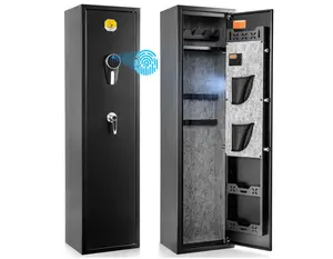 BlackSmith 6-Biometric Safe for Home,0.1s Quick Access,Fingerprint & Keypad,Door Organizer, Dual Alarm,Password Memory (Biometric-6)
