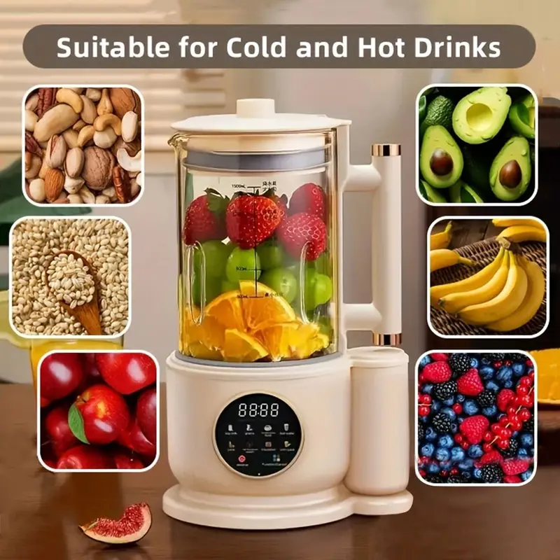 Nut Milk Maker 50oz,soy milk maker | Electric Food Processor, Portable household blender, 10-in-1 Plant-Based Milk Machine | Soy, Almond, Oat, Coconut Milk | Self-Cleaning, Delay Start, Quiet Operation, 24-Hour Timer