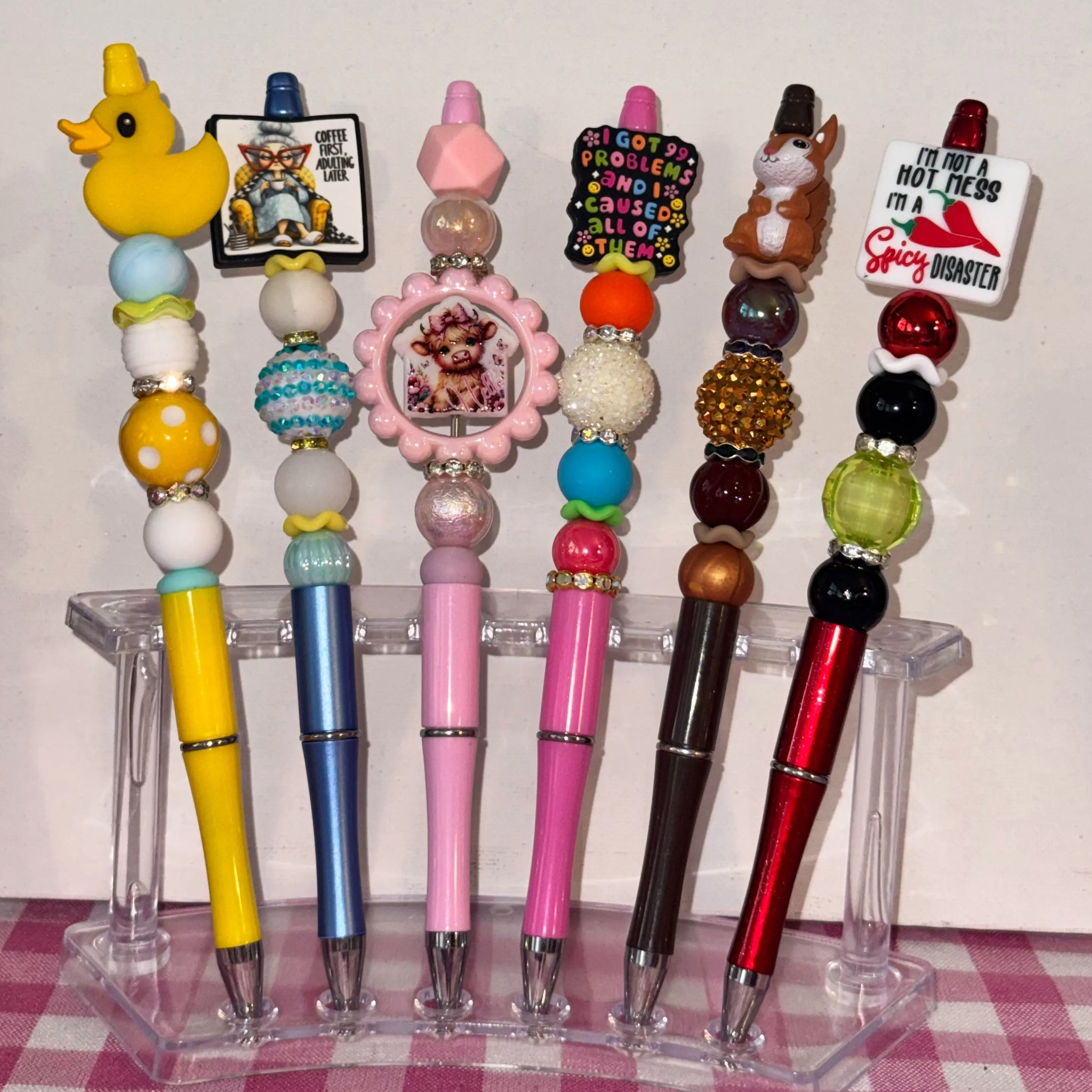 GLITTER PENS ($8) - Customizable Beaded Pen!