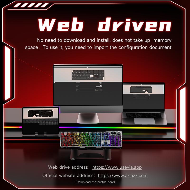 Ajazz AK35I V4 QMK Full-Size Wireless Ergonomic Mechanical Gaming Keyboard with Rotary Knob and Smart Screen Numeric Keypad. The perfect choice for both gaming and office use. Cream-colored keyboard. Christmas gift.