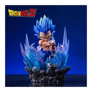 Anime Dragon Ball Wcf Figure GK Son Goku Vegeta IV Broly Action Figurines with Light PVC Model Children Gift Statue Doll Toys