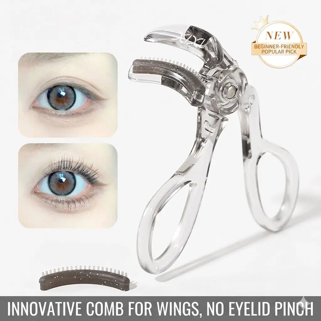 Lash Genius Wide-Angle Curler with Comb - Perfectly Curls Every Lash WITHOUT the Pinch! Lash Genius Wide-Angle Curler with Comb - Perfectly Curls Every Lash WITHOUT the Pinch!