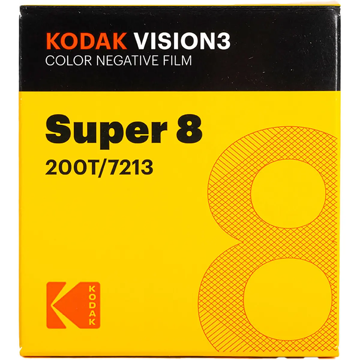 Kodak VISION3 200T/7213 Acetate Base Color Film Negative, SP464 Super 8 Cartridge, 50' Single Roll for Cameras, High Detail Low Grain Camera Accessory