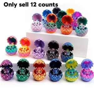 12 Piece 3D Printed Western Dragon & Egg Set,High-Quality Pla Material, Perfect Gift for Parties,Garden, Kitchen, Office, Home Decor, Decorative Figurines, Collectible Room Decor, Ornaments