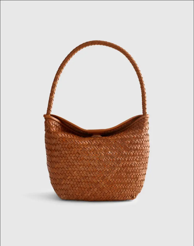 Madewell The Signature Woven Shoulder Bag Genuine Leather Handwoven Purse