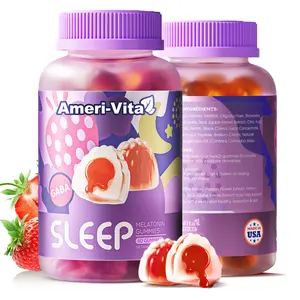 Ameri-Vita  Melatonin Sleep Gummies for Adults, 1.5mg Melatonin & 20mg of GABA, Gluten Free, Sugar-Free, Strawberry Flavor 60 Count