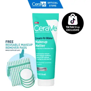 CeraVe Make-Up Melter | Waterproof Makeup Remover | Deep Cleansing Balm | Essential Ceramides | 4 oz