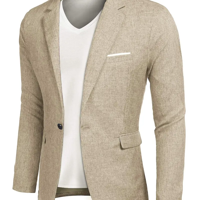 COOFANDY Men's Slim-Fit 1-Button Casual Blazer - Lightweight Menswear Jacket with Long-Sleeve Shirt & Jeans Compatibility, Functional Pocket,sohochic