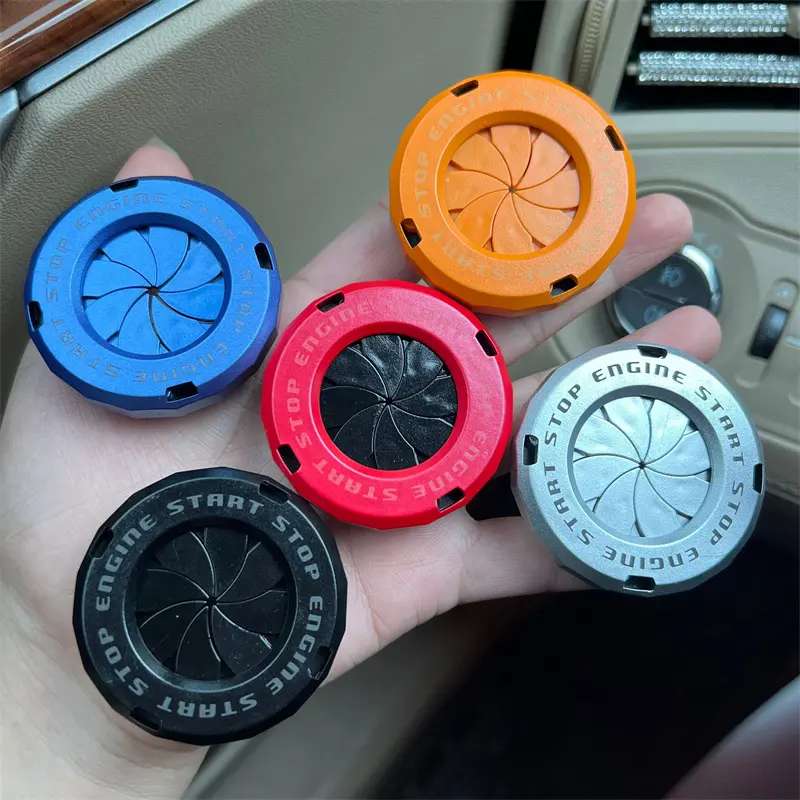 2026 New Ignition Device Decor Motorcycle Key Cover Car Interior Sticker Decorative Rotary Push To Start Button Cover for Motorcycle Lock
