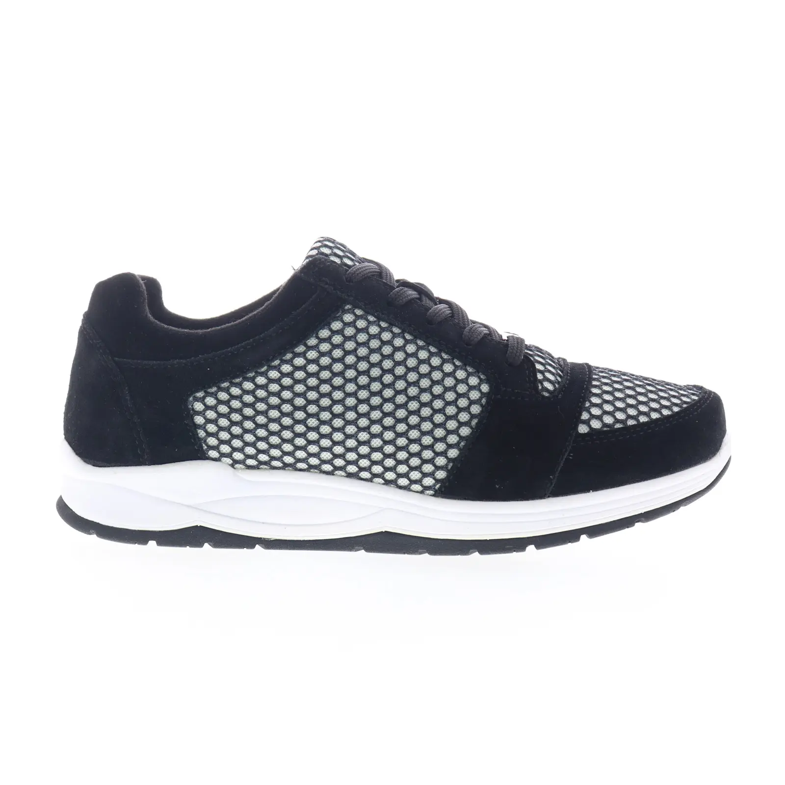 Drew Gemini 10296-19 Womens Black Wide Suede Lifestyle Sneakers Shoes