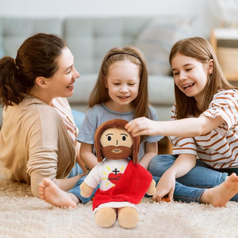 Yelakey (No light, No breathing) Sacred Heart of Jesus Plush Toys Stuffed toys plushies for kids children,  Lovely Easter Gift, Christian Baptism Gift, Thanksgiving Christmas Gift Durable Soft Fluffy