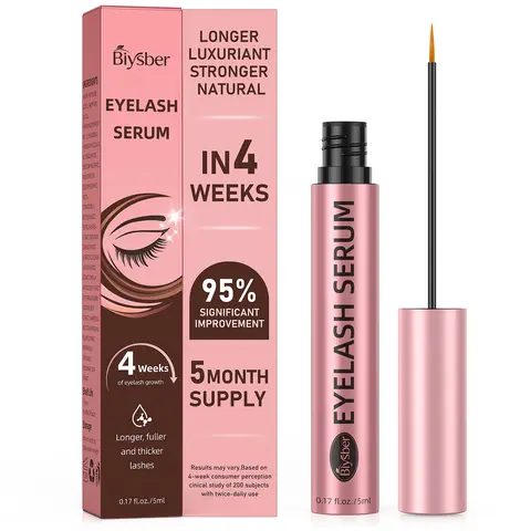Biysber Natural Eyelash Growth Serum - 5ML Botanical Extract Gentle Lash Revive, Weak Lash Repair Daily Swipe Enhancer, Non-Irritating Beauty & Personal Care Liquid Skin Care Product