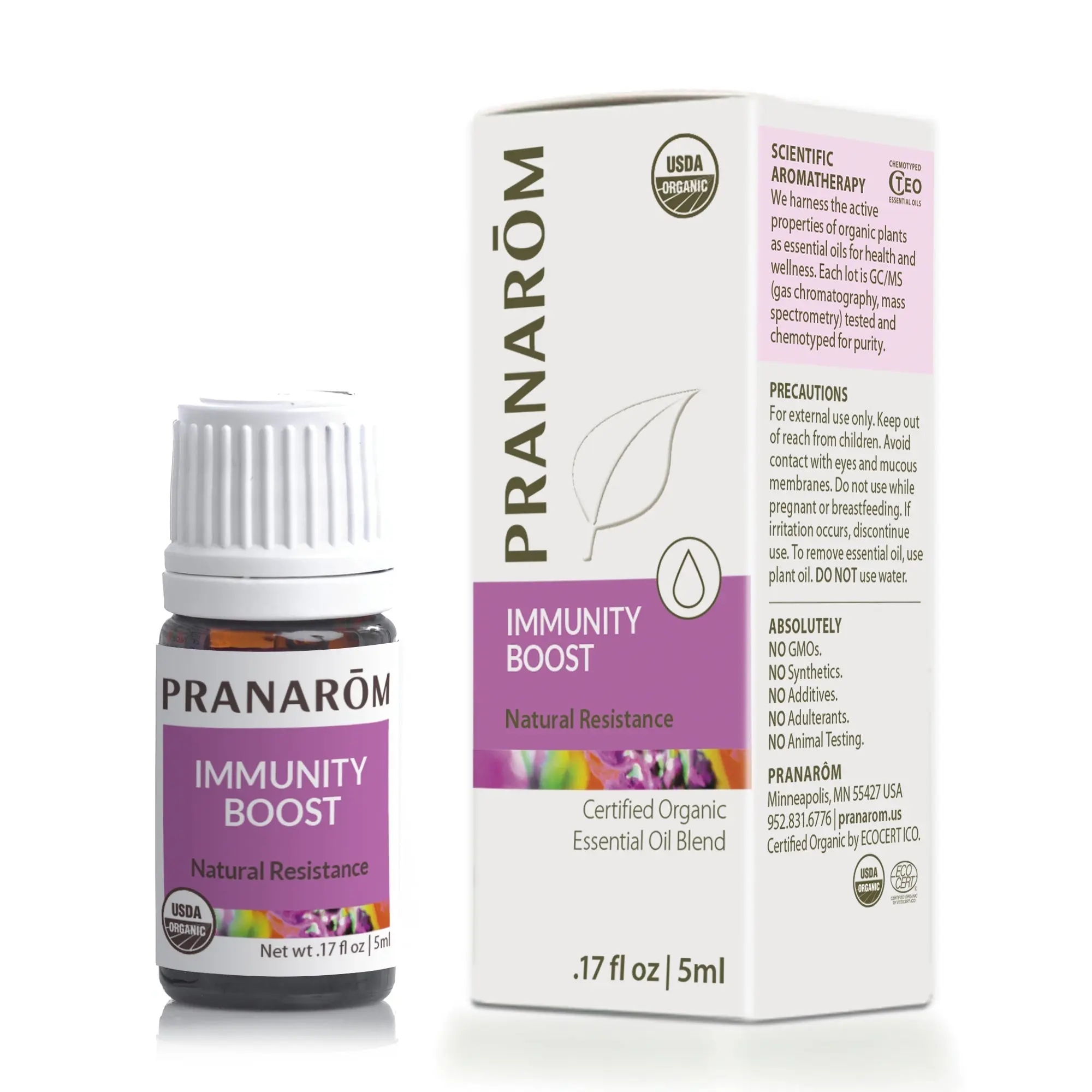 Pranarōm Immunity Boost Essential Oil Wellness Blend – Bio | Certified Organic Immune & Respiratory Support